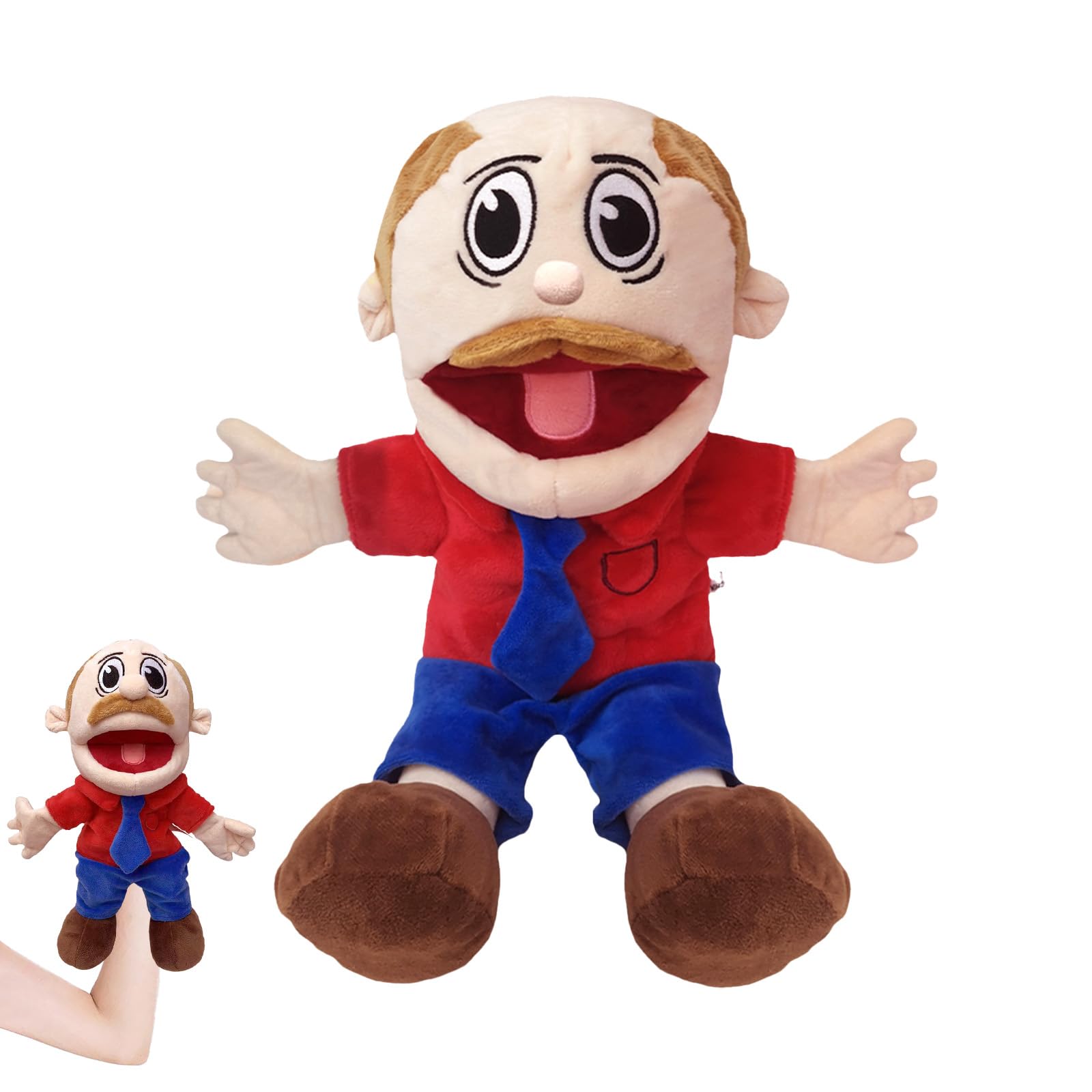 Jeffy Puppet, Hand Puppets for Kids, Funny Sml Puppet Plush Toy Doll with Working Mouth for Role Play, Soft Hand Puppets Family Toys for Girls Boys kids Gift — image 1