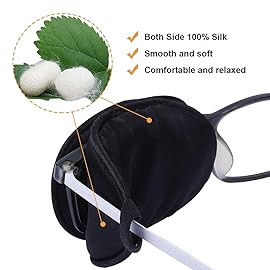 eZAKKA Eye Patches for Adults Kids, Eye Patch for Glasses, Medical Soft Eye Patch for Lazy Eye Amblyopia Strabismus and After Surgery (Black+Black)