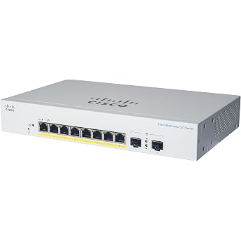 Cisco Systems Business CBS220-8T-E-2G Smart Switch 8 GE Ports 2x1G Small Form Factor Pluggable SFP CBS220-8T-E-2G-EU