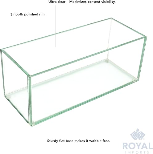 Miniatura 4 de Royal Imports - Florero de cristal decorativo de forma oblonga rectangular para centro de mesa o decoración de boda