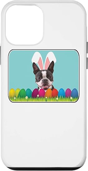 Amazon Co Jp Iphone 12 Mini ボストンテリア ウサギの耳付き スマホケース Electronics