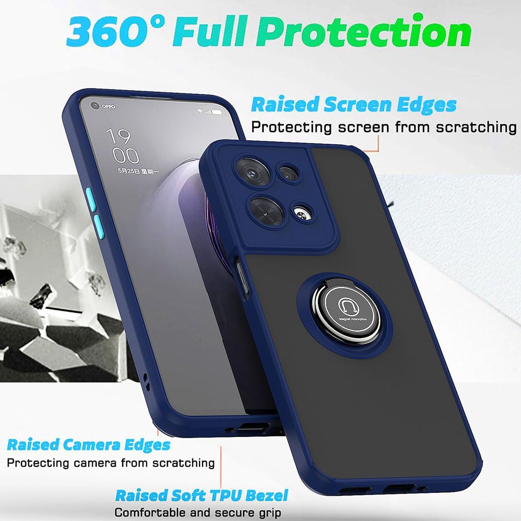 SEIAIYG Cover per OPPO Reno 8 Pro 5G Custodia, [AntiGraffio Antiurto