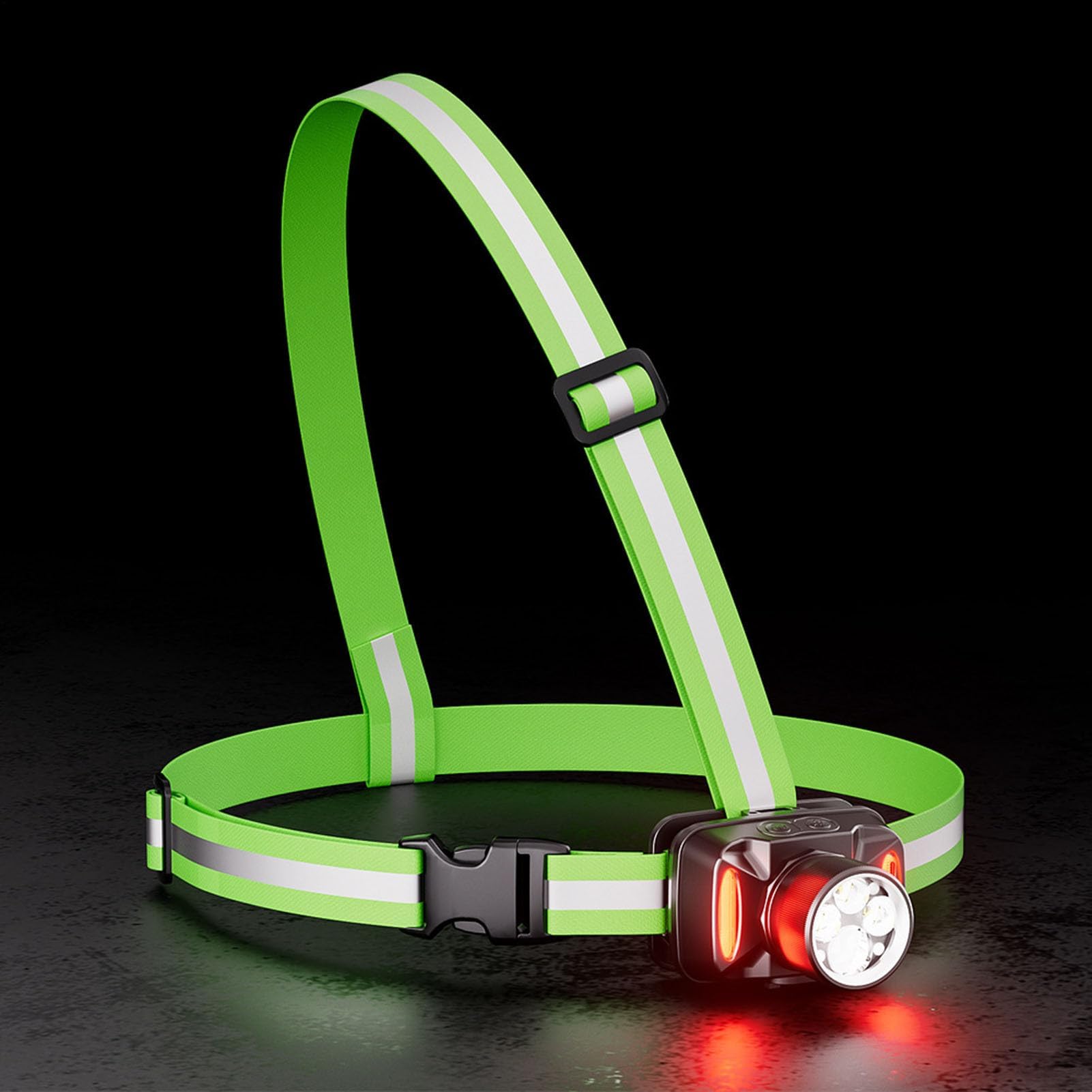 Luz LED para el pecho, 1000 lúmenes, recargable, haz ajustable de 90 grados, manos libres, para correr, caminar, senderismo, ciclismo, camping, trabajo nocturno