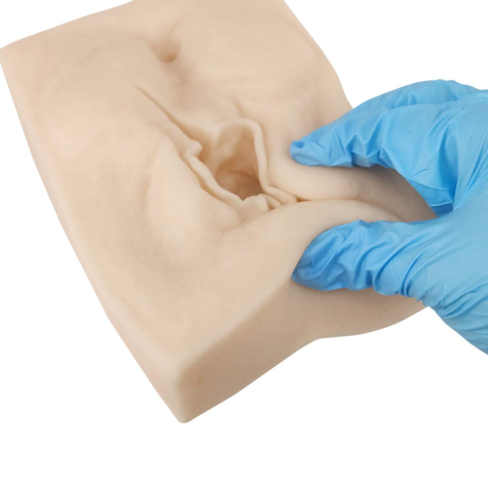 Genérico Modelo de práctica de sutura perineal con incisión de vulva femenina, simulador de sutura de laceración/episiotomía para enseñanza de ginecología, reutilizable,Left cut