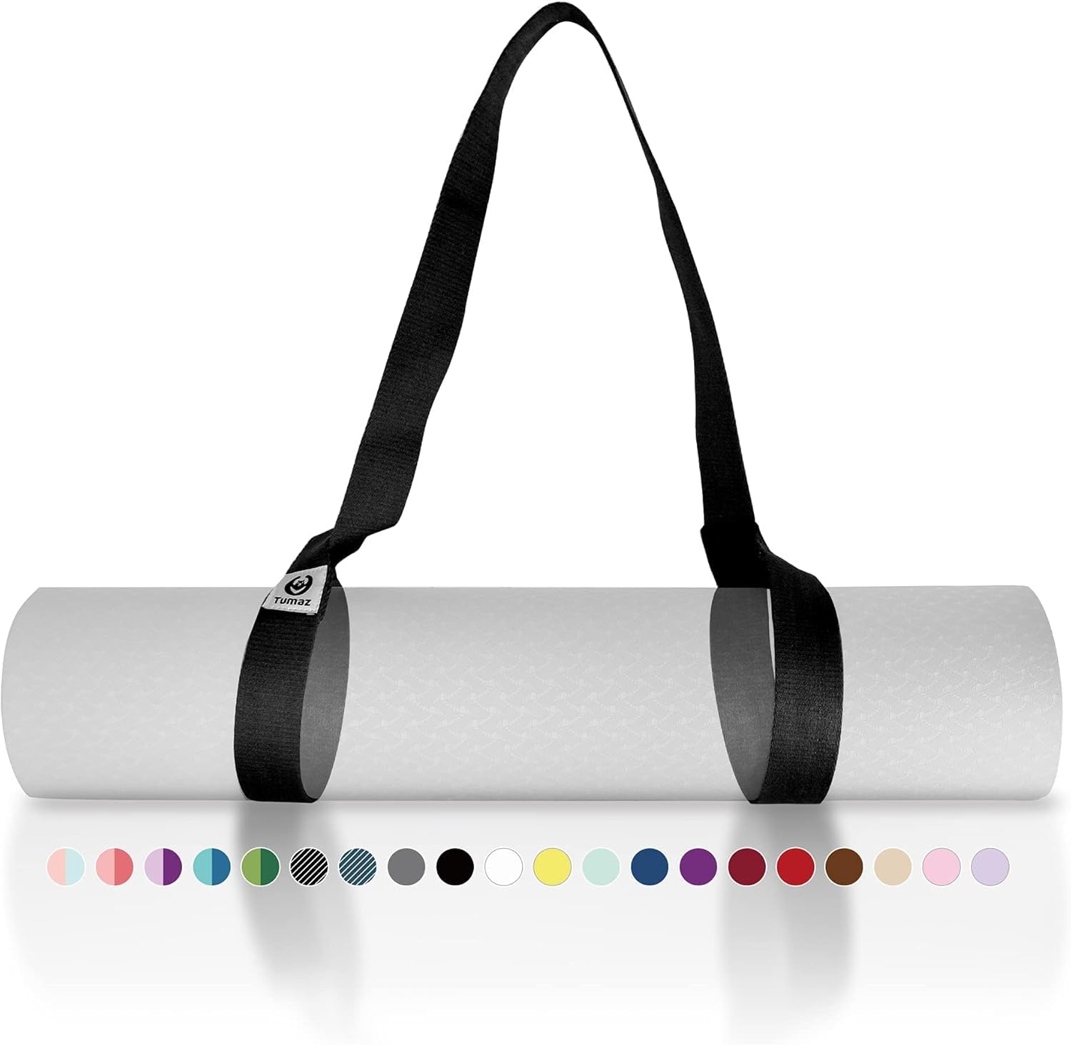 Yoga Mat Strap [MAT NOT Included] (2 Sizes) with Extra Thick & Comfy Delicate Texture, Adjustable Yoga Mat Carrier