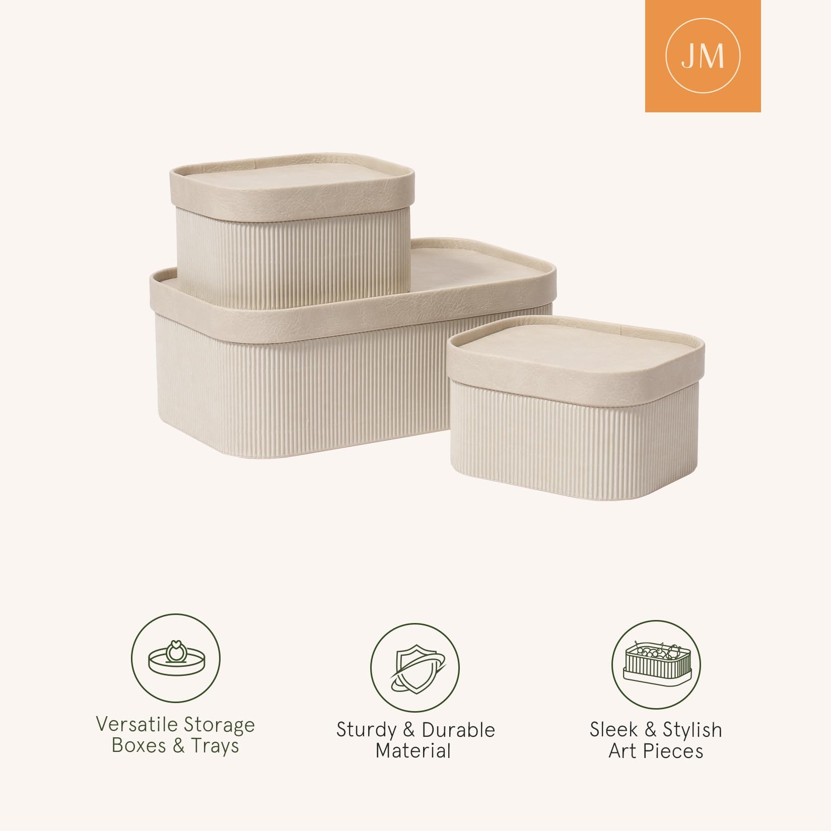 Amazon.com: La Jolie Maison Fluted Cardboard Storage Baskets with
