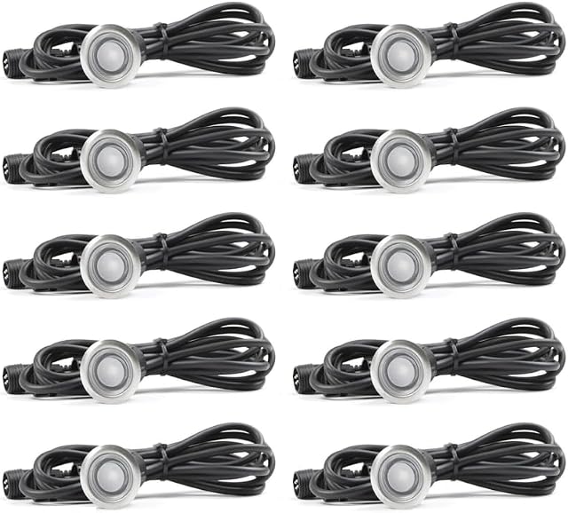 coysie 10 X 30MM LED DECKING/Plinth Lights DIMMABLE IP65 RGB Colour Changing