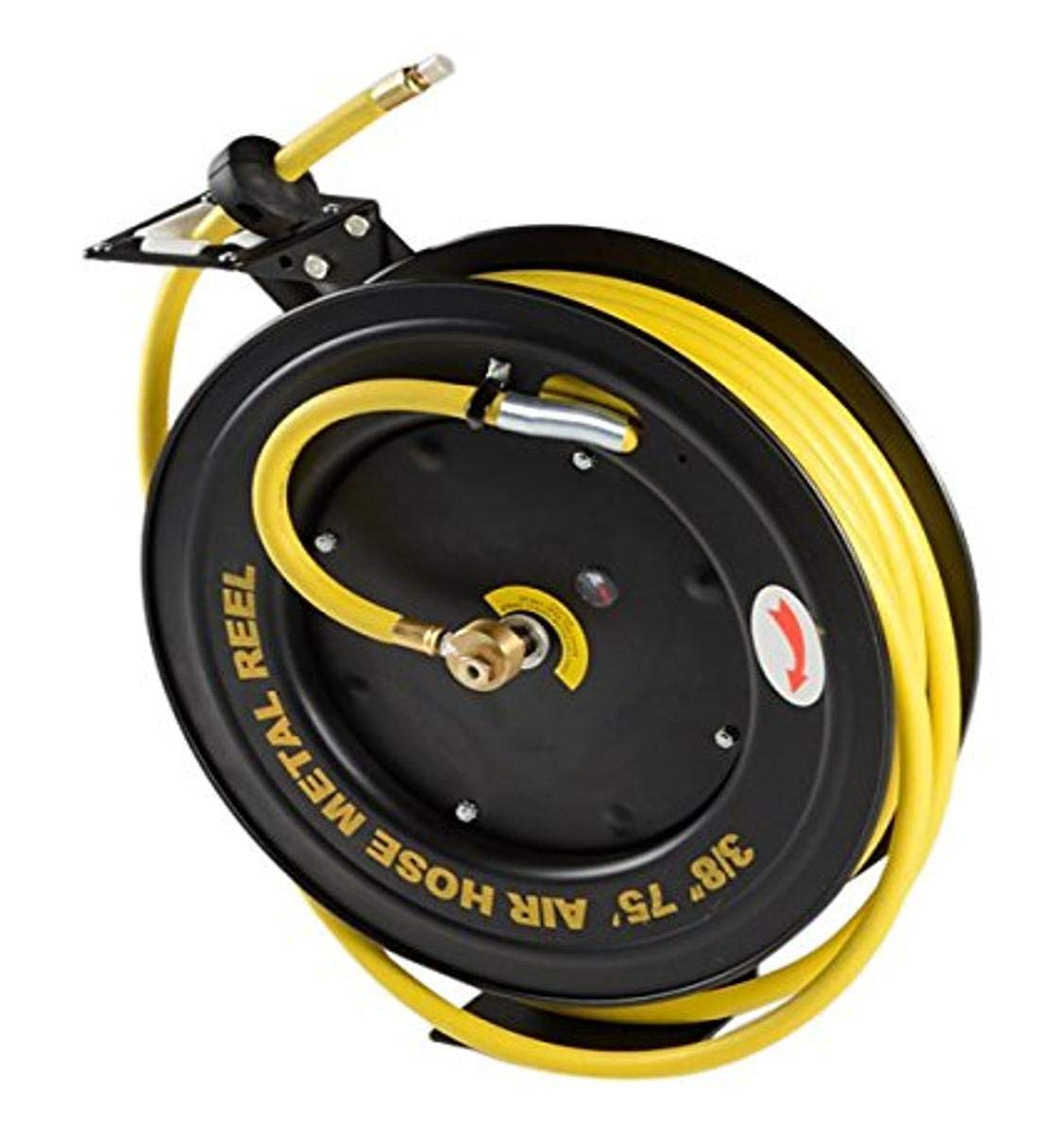 ATE Pro. USA 60087 Retractable Air Hose Reel, 3/8" X 75', 9.4499999999999993" Length, 22.44" Width