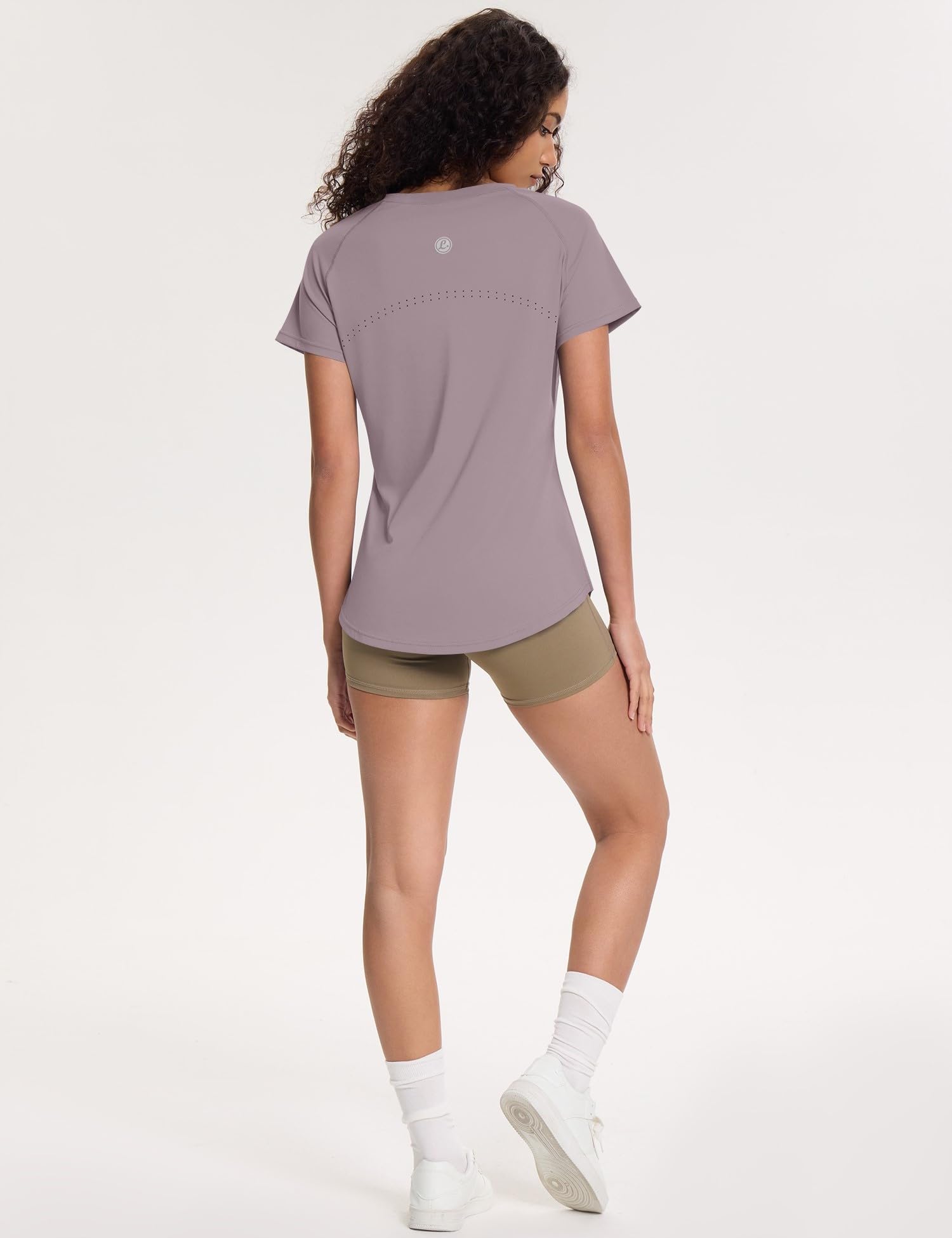 Loovoo Camisetas de entrenamiento para mujer, holgadas, transpirables, de secado rápido, para gimnasio, atlética