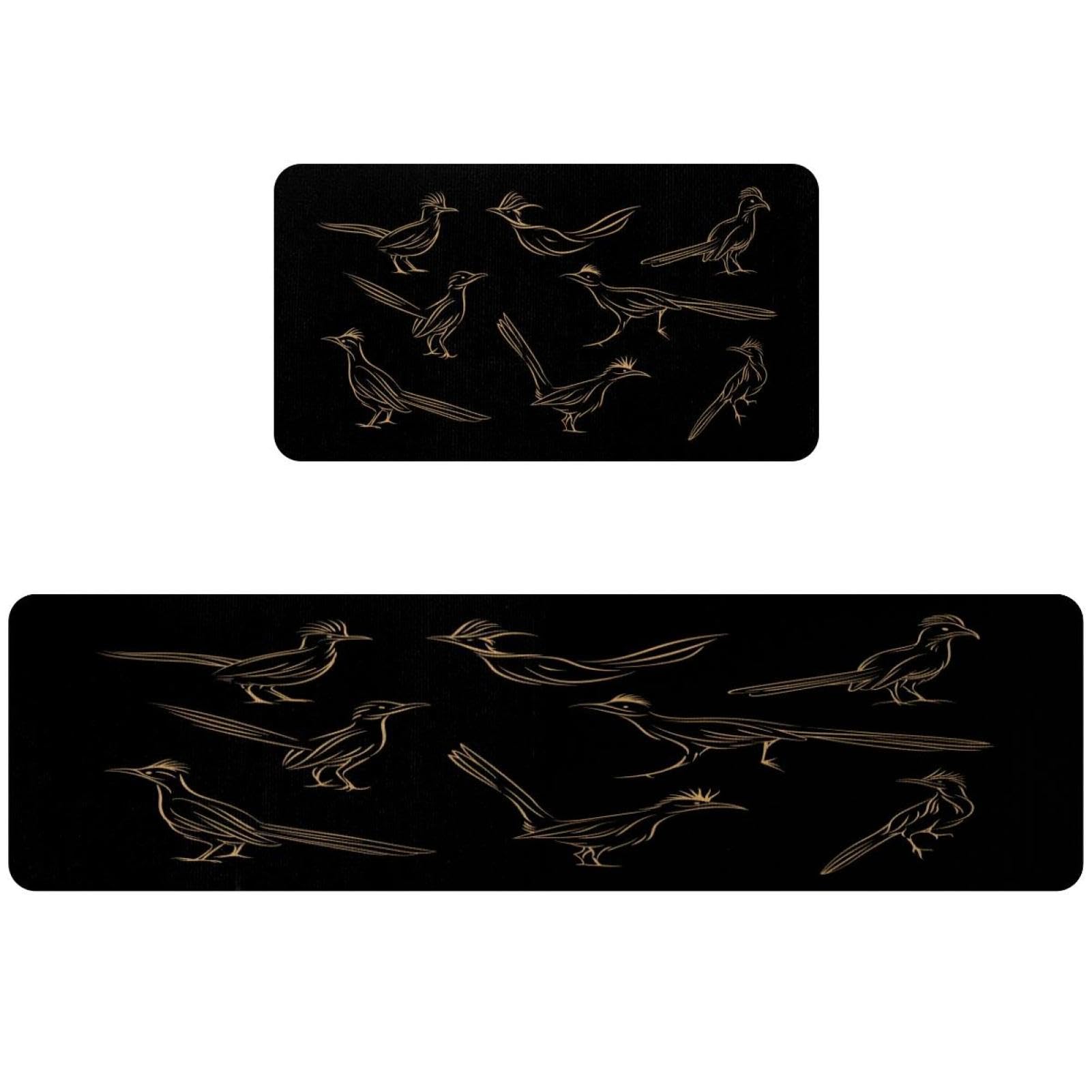Tapis de cuisine Line Art absorbants lot de 2 tapis lavables pour buanderie