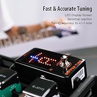 Vista 4 de JOYO Pedal Buffer y Afinador Incorporado con Afinación Precisa y Pantalla LED para Efectos de Bajo Eléctrico (Buffer Tune JF-19)