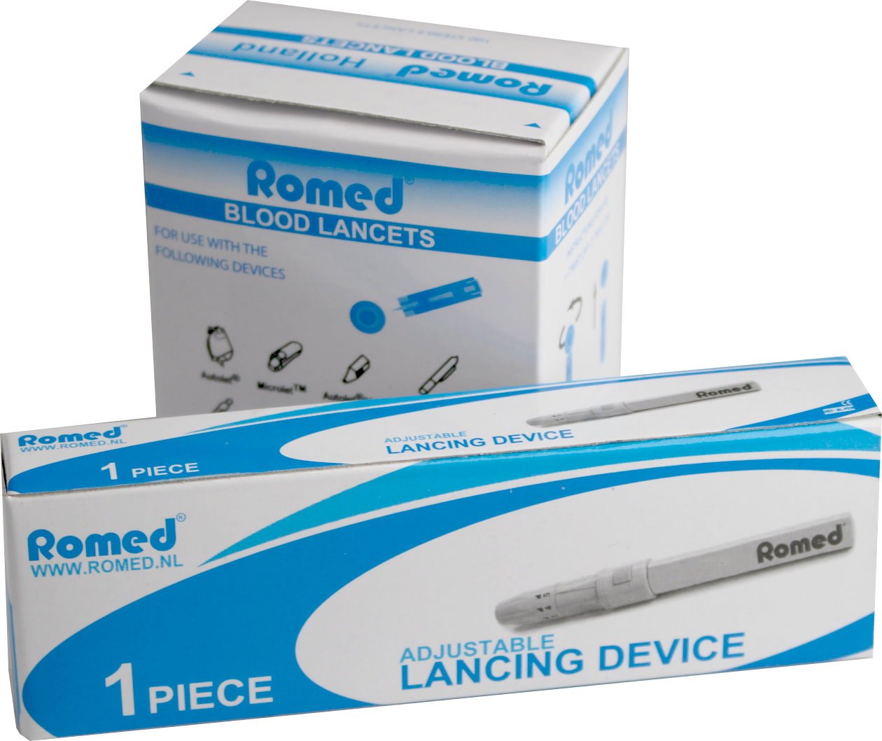 Romed Stechautomat + 100 Blutlanzetten – Einstell Produktbild-Vorschau 2
