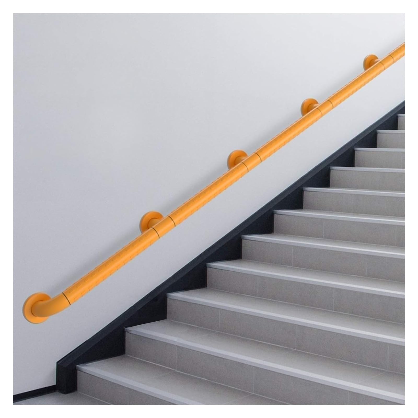 Stair handrail Bath Grab Rails Staircase Handrails with Anti-Slip Grip Coated Handrail Stainless Steel Banister Grab Bar Knurled 40cm