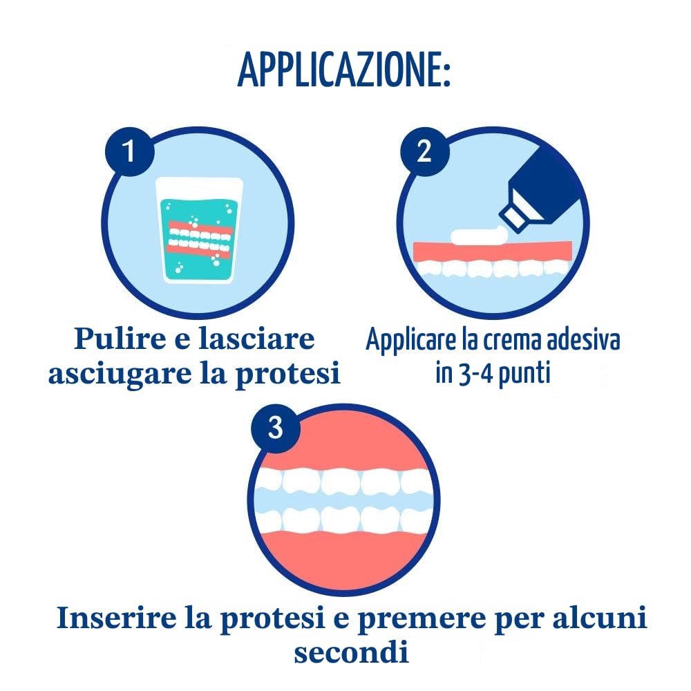 Kukident - Crema adesiva forte, 40 g, 6 confezioni