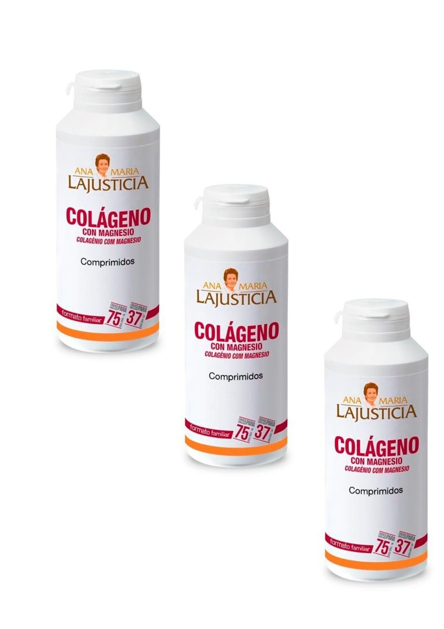 Pack Ahorro Colágeno con Magnesio 450 Comprimidos (Total 3 Botes = 1350 Comprimidos) | Suplemento para Articulaciones, Huesos y Músculos | Formato Familiar Max