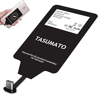 Wireless Charging Receiver Qi Charger Adapter for Moto E7 Plus LG G5 Galaxy A40 A41 A42 5G A60 A12 A11 A10e A01 A32 A31 A30 A22 A21s A21 A20e A20 A72 A71 A52 A51 A50 Samsung USB Type C Android Charge