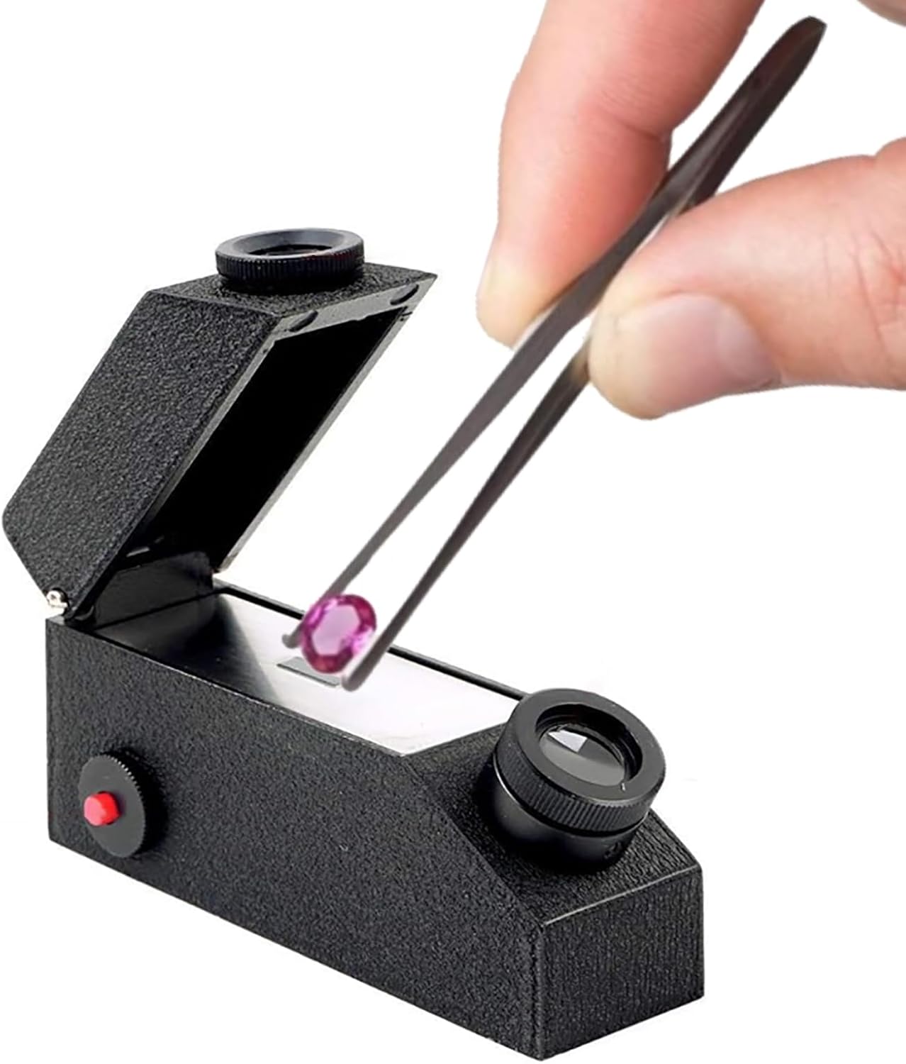Portable Jewelry Refractometer - Gemstone Tester, Refractive Index 1.30-1.81 / Accuracy: 0.01, Lab Refractometers Testing Tools for All Gemstones