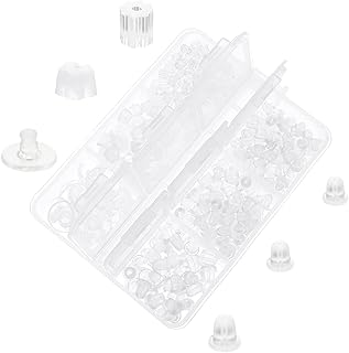 Giantree 600Pcs Silicone Earring Backs for Studs, 6 Styles Clear Rubber Earrings Backs Soft Earring Stopper Replacement Kit for Earring Studs (set A)
