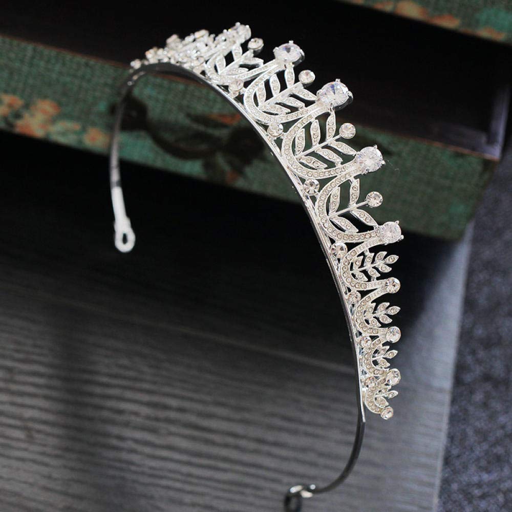 Tiara, stop strasu, ozdoba na głowę dla panny młodej, srebrna, kwiatowa, dla kobiet, prosta, modna ozdoba na wesele, ozdoba do włosów, w stylu vintage, na imprezę, prezent