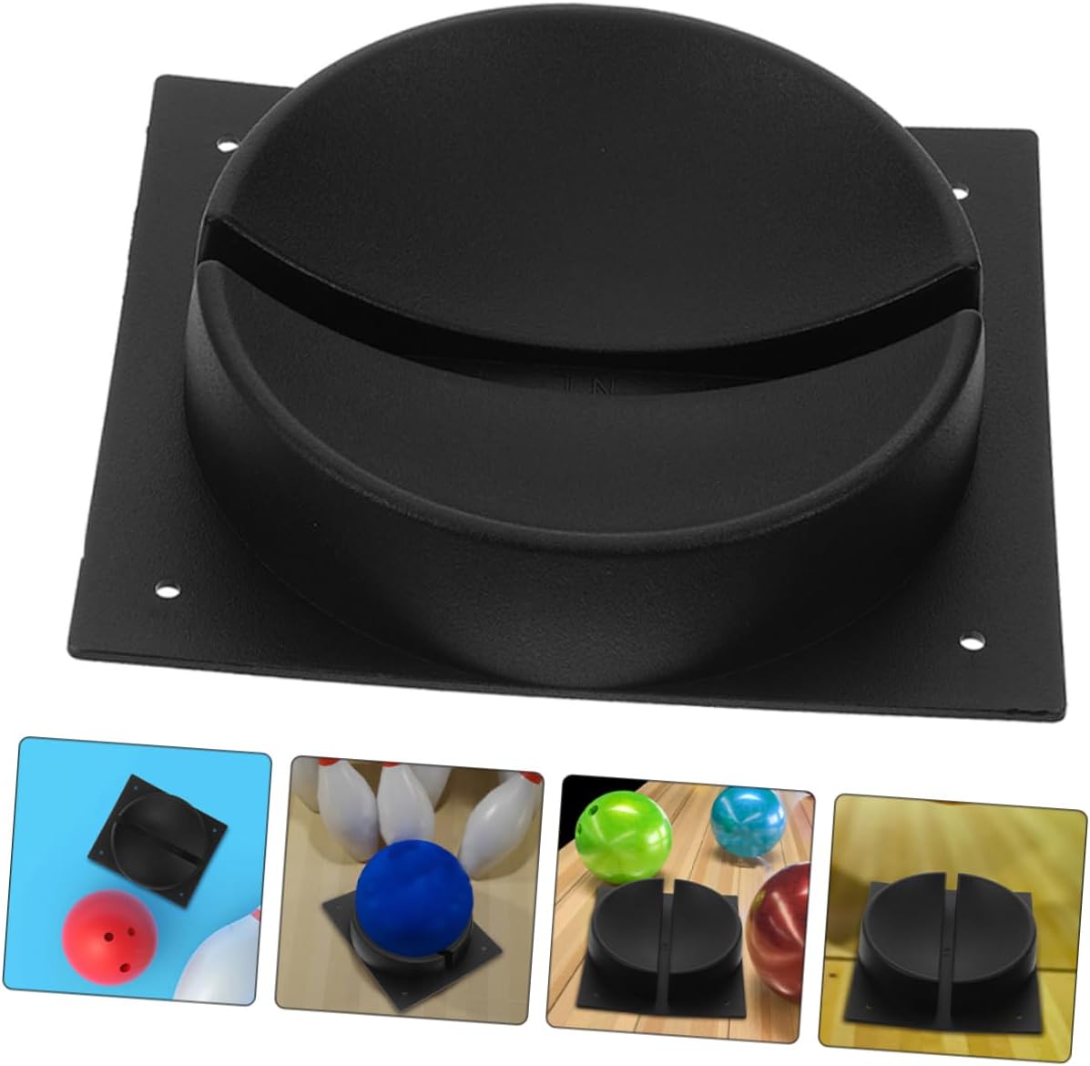 BESPORTBLE 2pcs Plastic Bowling Ball Stand Display Base for Sports Equipment Gym Ball Organizer Sturdy Holder for Bowling for Alleys and Home Use