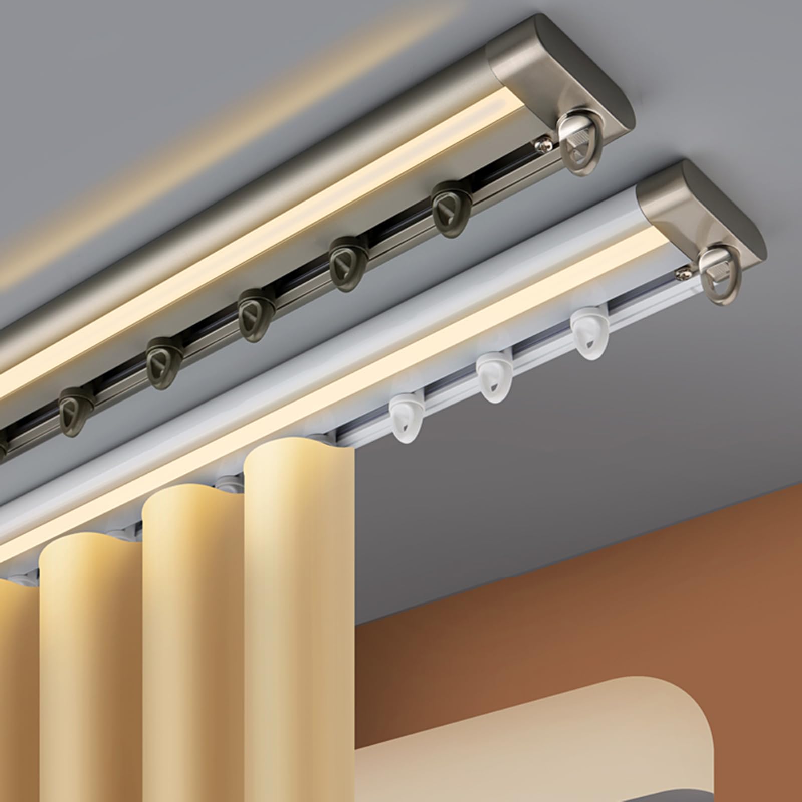 Oświetlenie sufitowe LED, 1050 m, zestaw aluminiowych szyn, wszechstronne białe oświetlenie h do dzielenia pokoju i wystroju domu, idealne do pomieszczeń mieszkalnych