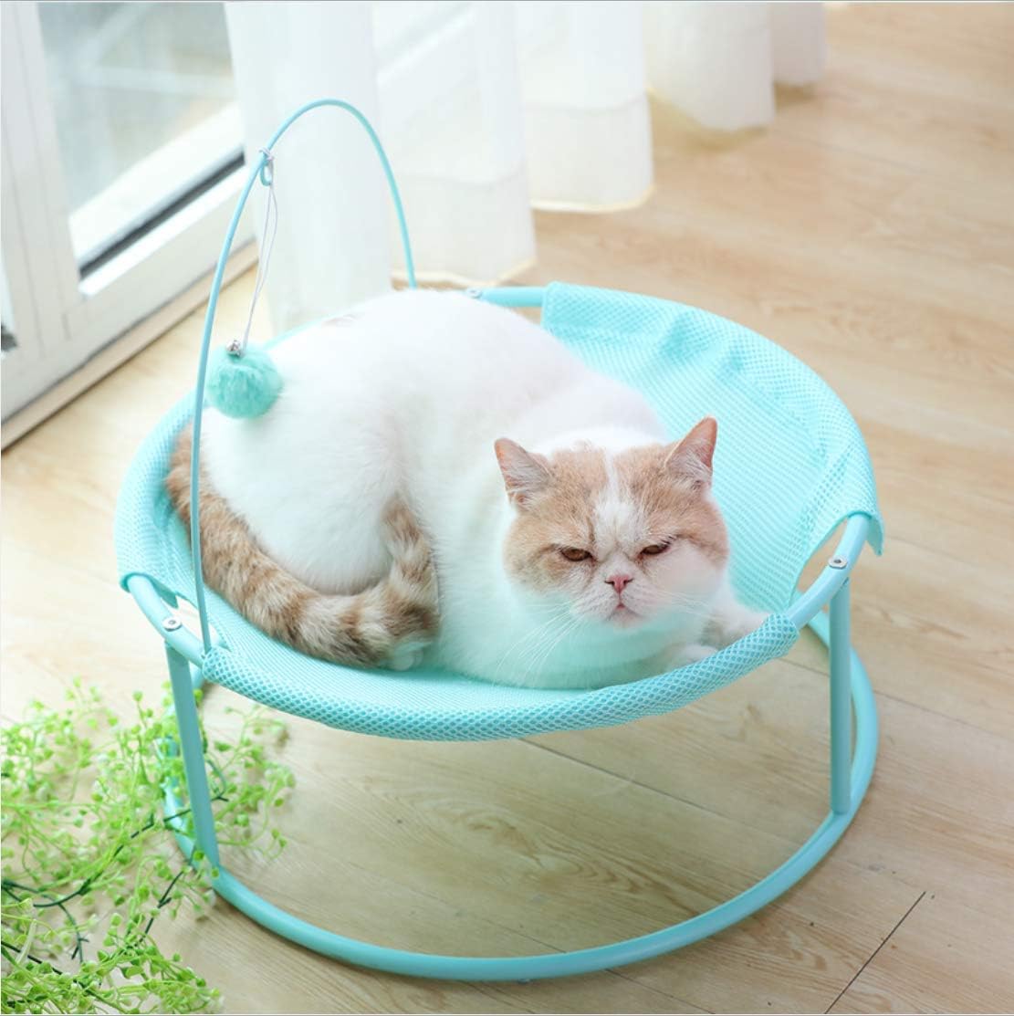 Cat Bed for Indoor Cats, Comfy and Washable Cat Hammock with Dangling Ball, Detachable, Easy-Assemble&Portable Pet Bed with Excellent…