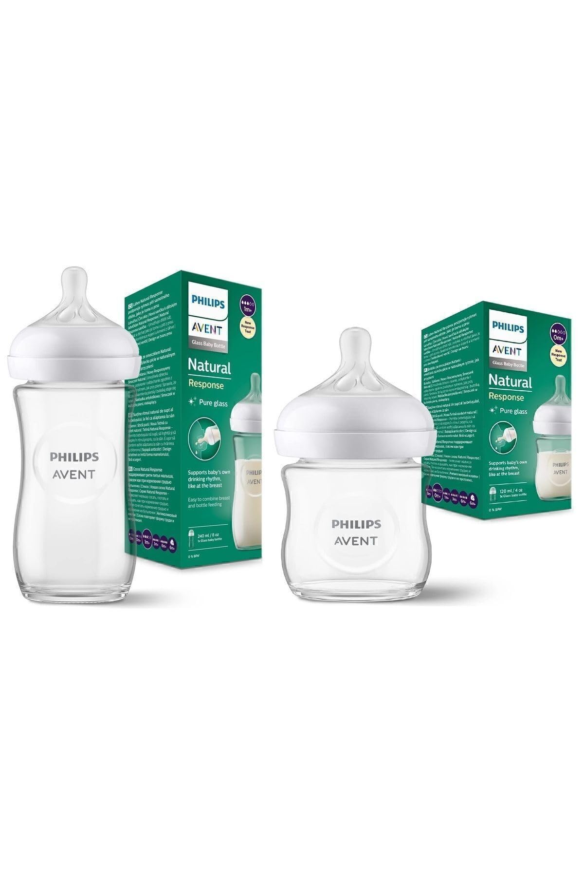 Philips Avent Natural Response Doğal Tepkili Cam Biberon 2'li…