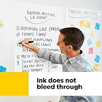 Vista 5 de Post-it Super Sticky Easel Pad 25 in x 30 in White 30 Sheets/Pad 2 Pad/Pack Large White Premium Self Stick Flip Chart Paper Super Sticking Power