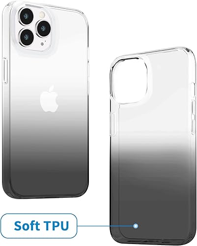Vista 46 de JJGoo Funda transparente compatible con iPhone 15 Pro, funda de teléfono de TPU suave y transparente, a prueba de golpes, funda delgada para Negro