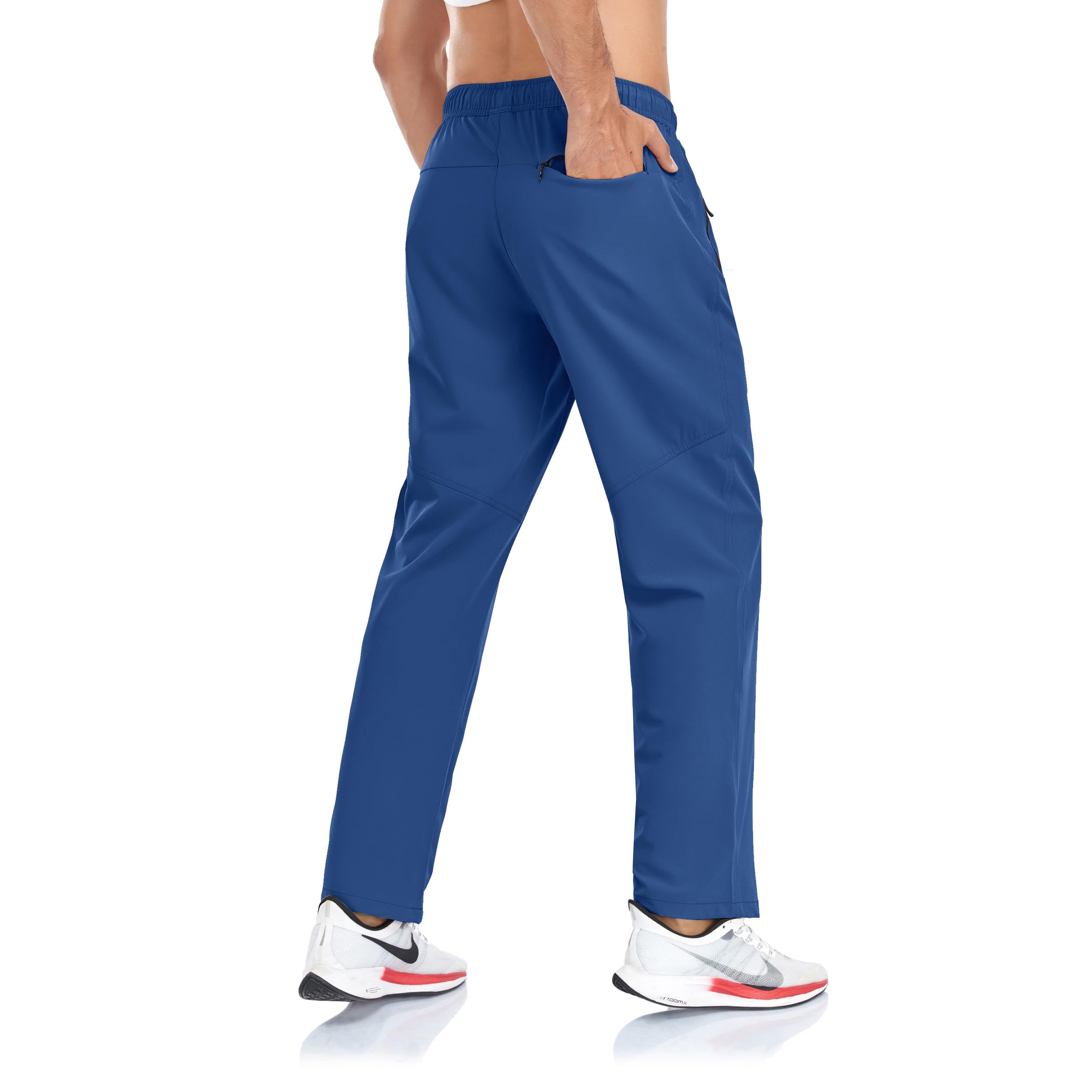 Rapoo Men's Lightweight Pants with Zipper Pockets Quick Dry Workout Athletic Travel Pants