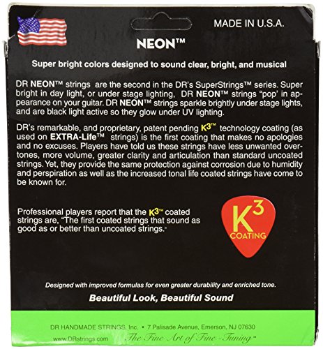 Dr Cordes Ngb630 30–125 Medium Lot fabriqué à la main Neon Vert haute définition avec revêtement à 6 cordes Cordes de contrebasse - Les Beatles, Paul McCartney, John Lennon, RIngo Starr, George Harrison Dr Cordes Ngb630 30–125 Medium Lot fabriqué à la main Neon Vert haute définition avec revêtement à 6 cordes Cordes de contrebasse – Image 3