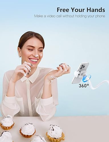 Miniatura 3 de Tryone Soporte de teléfono con cuello de cisne para cama, brazo flexible, ajustable, abrazadera de montaje para teléfonos celulares en el