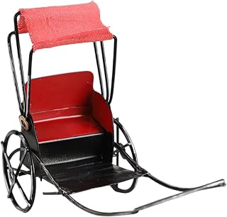 UncleS Retro Rickshaw Statue Iron Sculptures Vintage Model Tabletop Orament Decorative Model Iron Rickshaw Sculpture