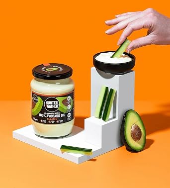 Hunter & Gather Avocado Oil Mayonnaise 630g | Seed Free I Made with Pure and British Free Range Egg Yolk | Paleo, Keto, Sugar & Gluten Free