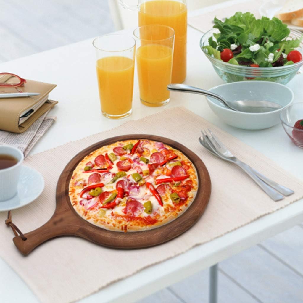 Chopping Board Acacia Solid Wood Creative Bread Board Round Pizza Fruit Serving Paddle Kitchen Cutting Board Antipasti Board 40x30x2cm/15.74x11.81x0.78inch (40x30x2cm/15.74x11.81x0.78inch)