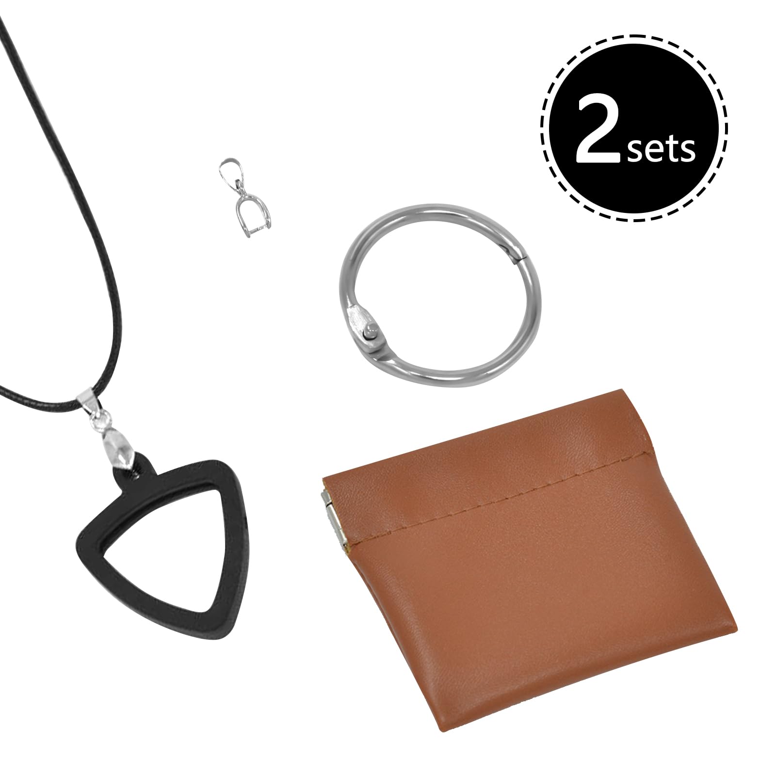 Musiin Guitar Pick Holder Necklace Compatible with Fender Dunlop D'Addario Triangle Picks - Image 2