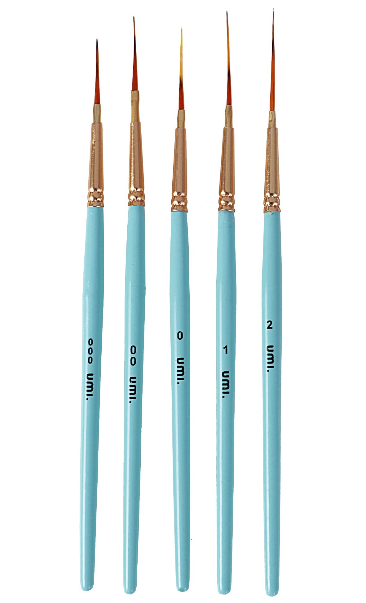 Amazon Brand – Umi Extra Long Hair 5 Pcs Linear Detail Paintbrush Set for Fine Detailing and Painting-image-39
