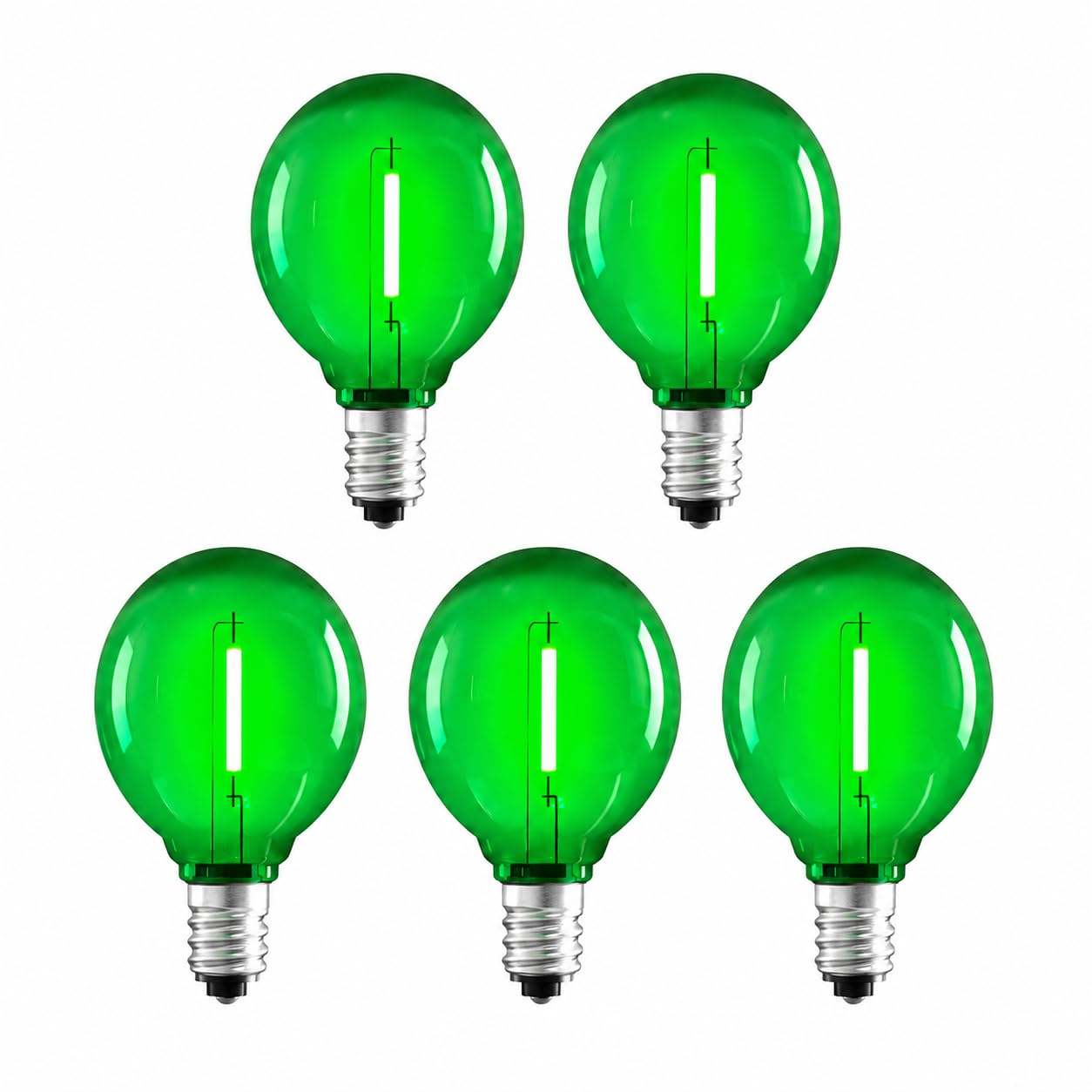 Photo 1 of NICONIK G40 Green LED Replacement Bulbs - E12 Base (5 Pack)