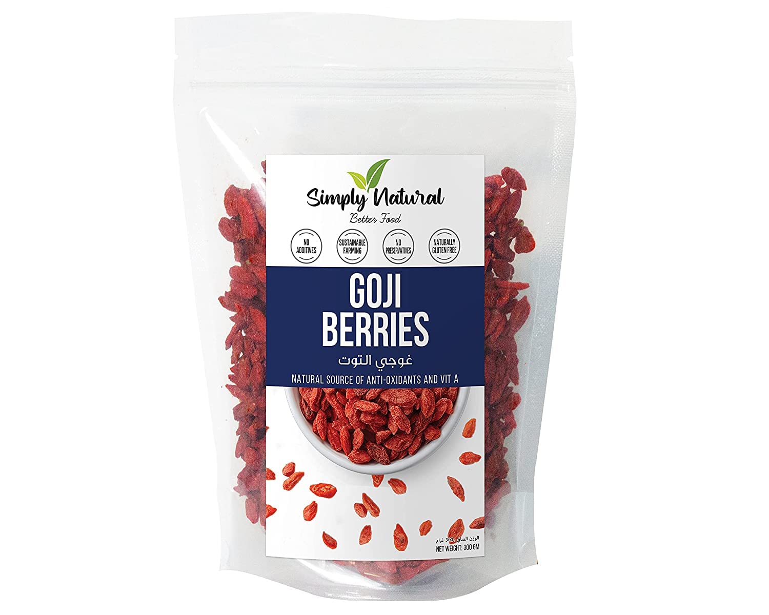 Simply Natural Dried Goji Berries 200g, Great Source Of Antioxidants