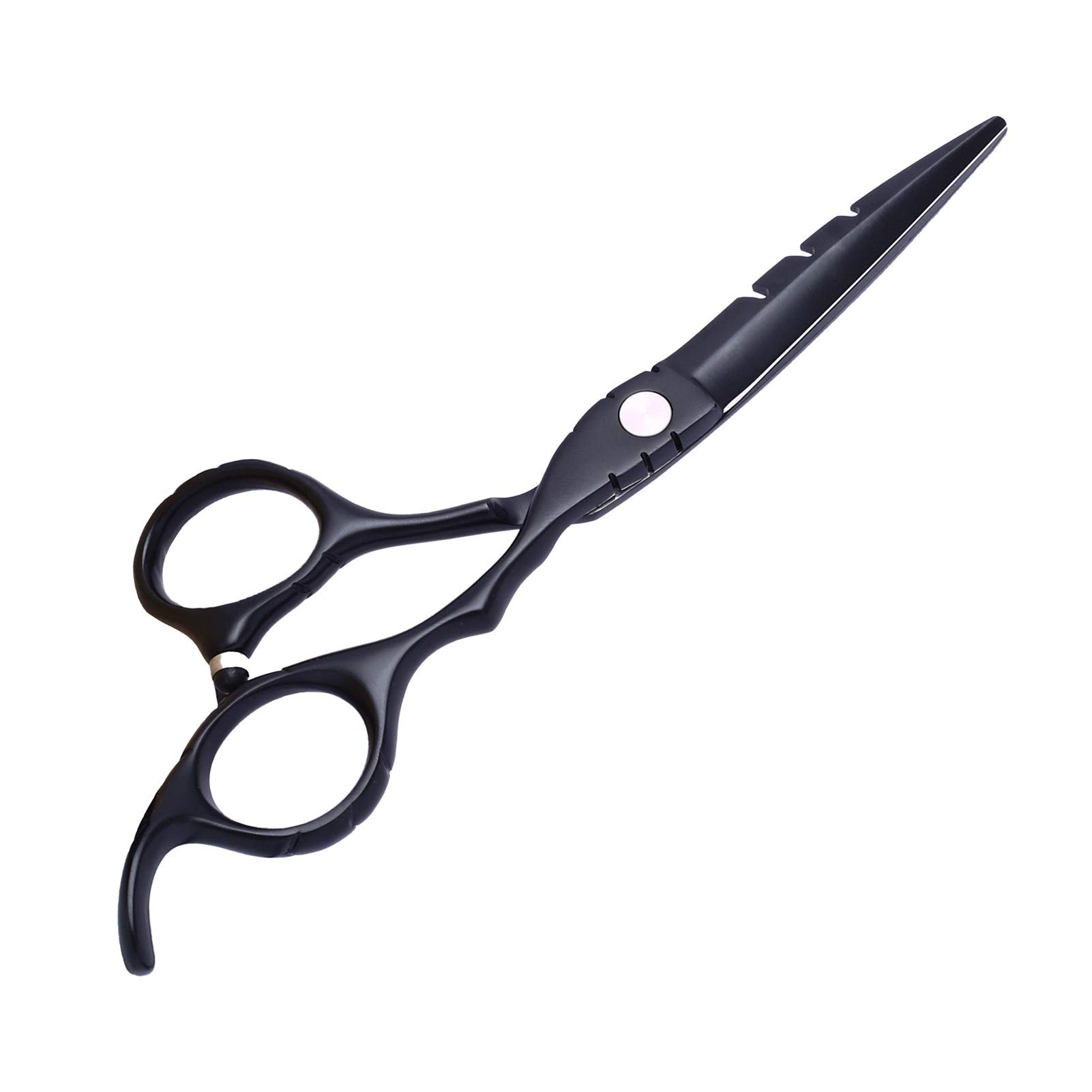 Ciseaux Coiffure 6,0 Pouces Noir Acier Inoxydable La Coupe De Cheveux Les Ciseaux Coupe Plate Frange Ciseaux à Dents Tondeuse à Cheveux Costume Noir Professionnel Famille Homme Femme Enfant