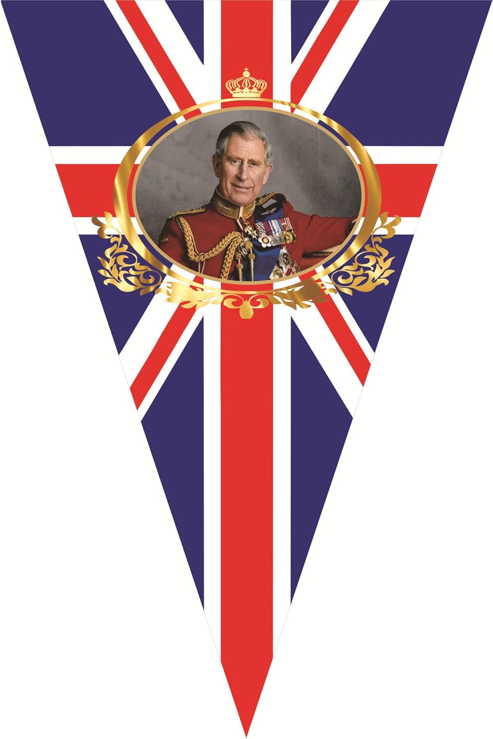 10m/32.8ft Long King Charles III Union Jack Coronation Souvenir Bunting