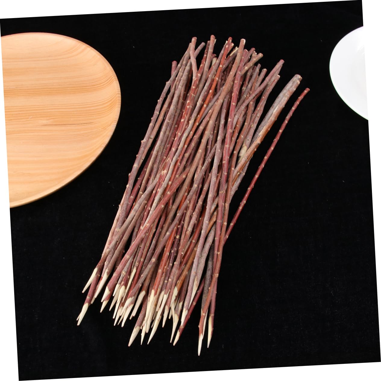 100 Pezzi Forchette Barbecue Legno Naturale Sicuro Pulito Legno Comodo Impugnare Carne Deliziosa Piccoli Negozi Barbecue All'aperto Pratica Famiglia
