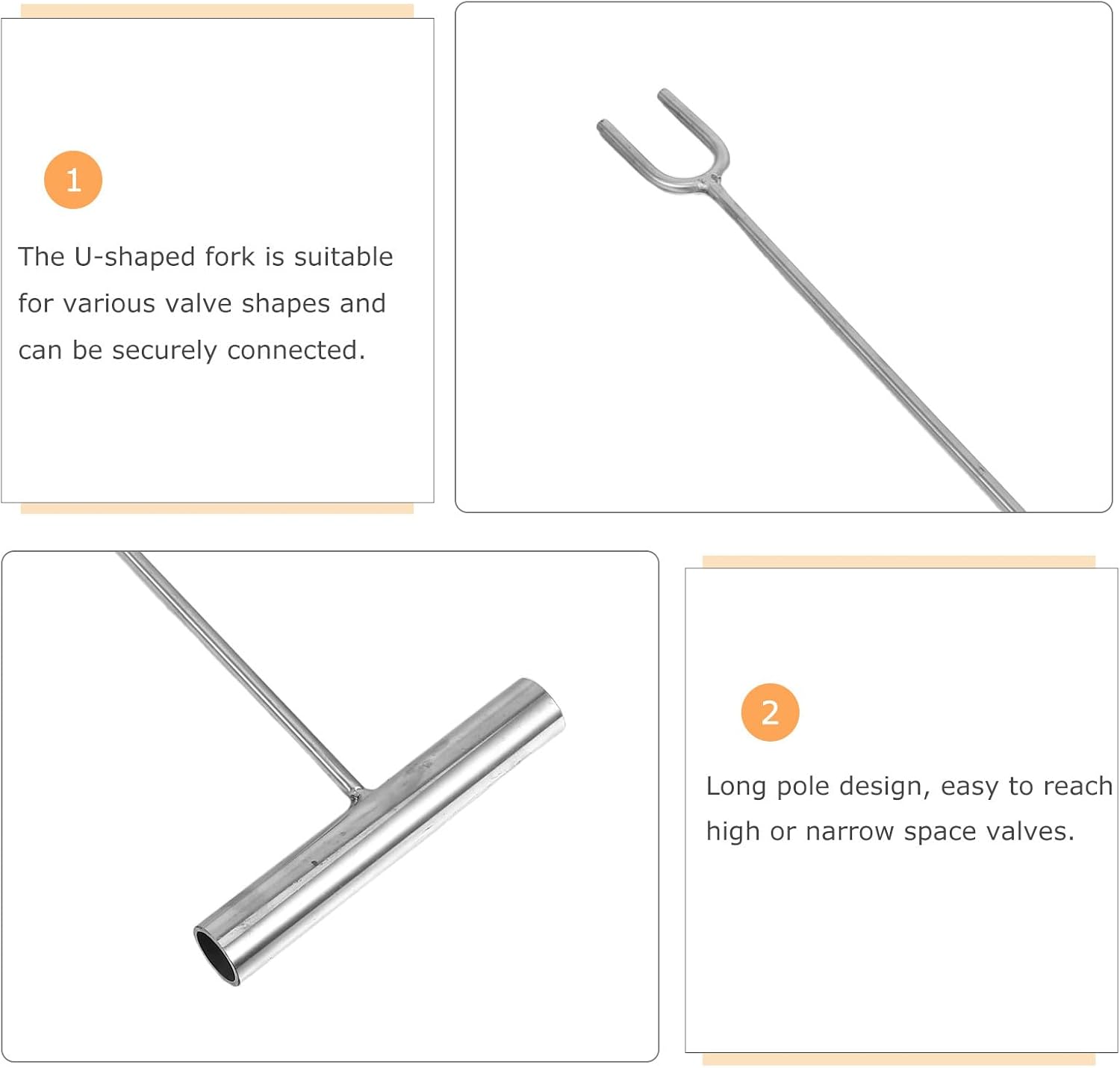 Water Meter Key 18 Inch Handle Water Shut Off Tool for Curb Main Shut Off Valve T-Handle Key for Valve