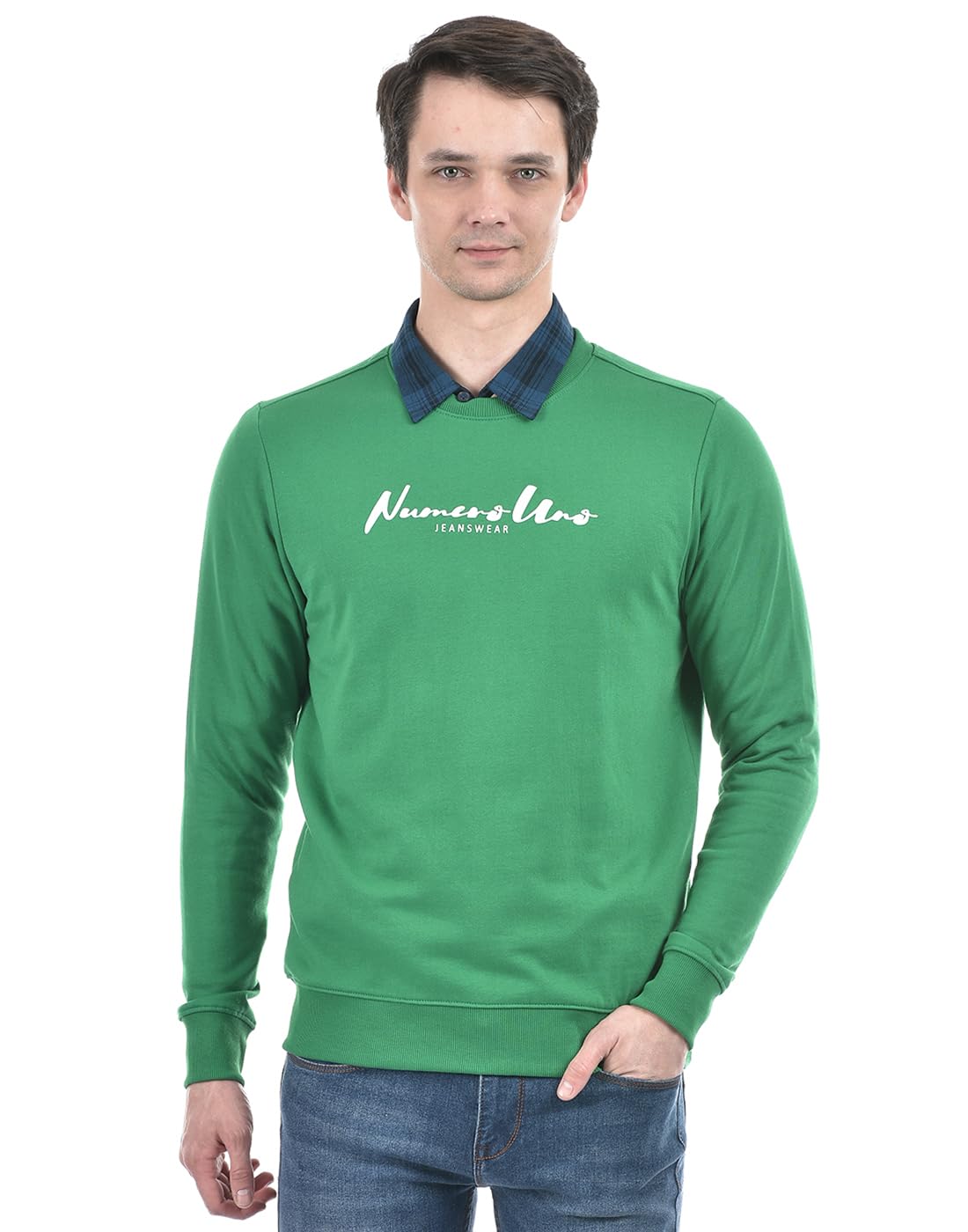 numero uno Men's Varsity Red Statement Sweatshirt-picture-25