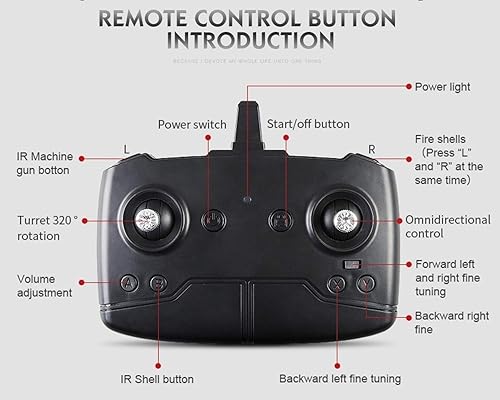 Miniatura 4 de POCO DIVO RC Tanque Airsoft Panzer a escala 124, modelo militar, vehículo infrarrojo