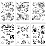 ✿Größe: 16x11cm,Hergestellt aus Silikonmaterial, gesund und stimuliert Ihre Haut nicht.Die tiere silikonstempel set umrisse sind genau gearbeitet und ermöglichen ein klares Stempelbild.