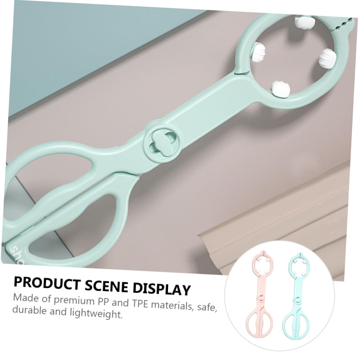 2pcs - Bottle Clamp - Feeder Tong Extended Handle for Safety Tpe Material Easy to Clean Design for Feeding