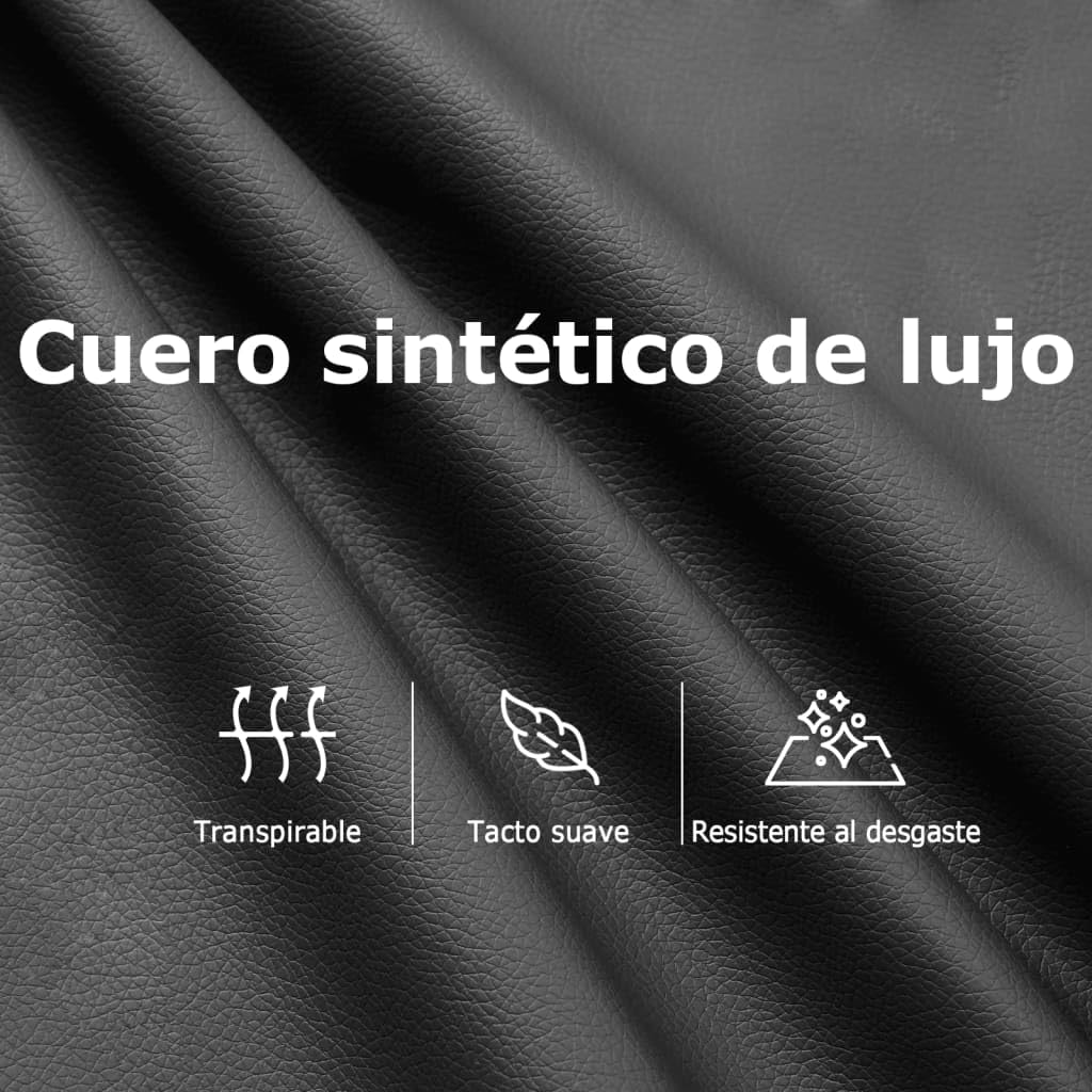 vidaXL Sillón de Masaje elevable eléctrico Cuero sintético Negro