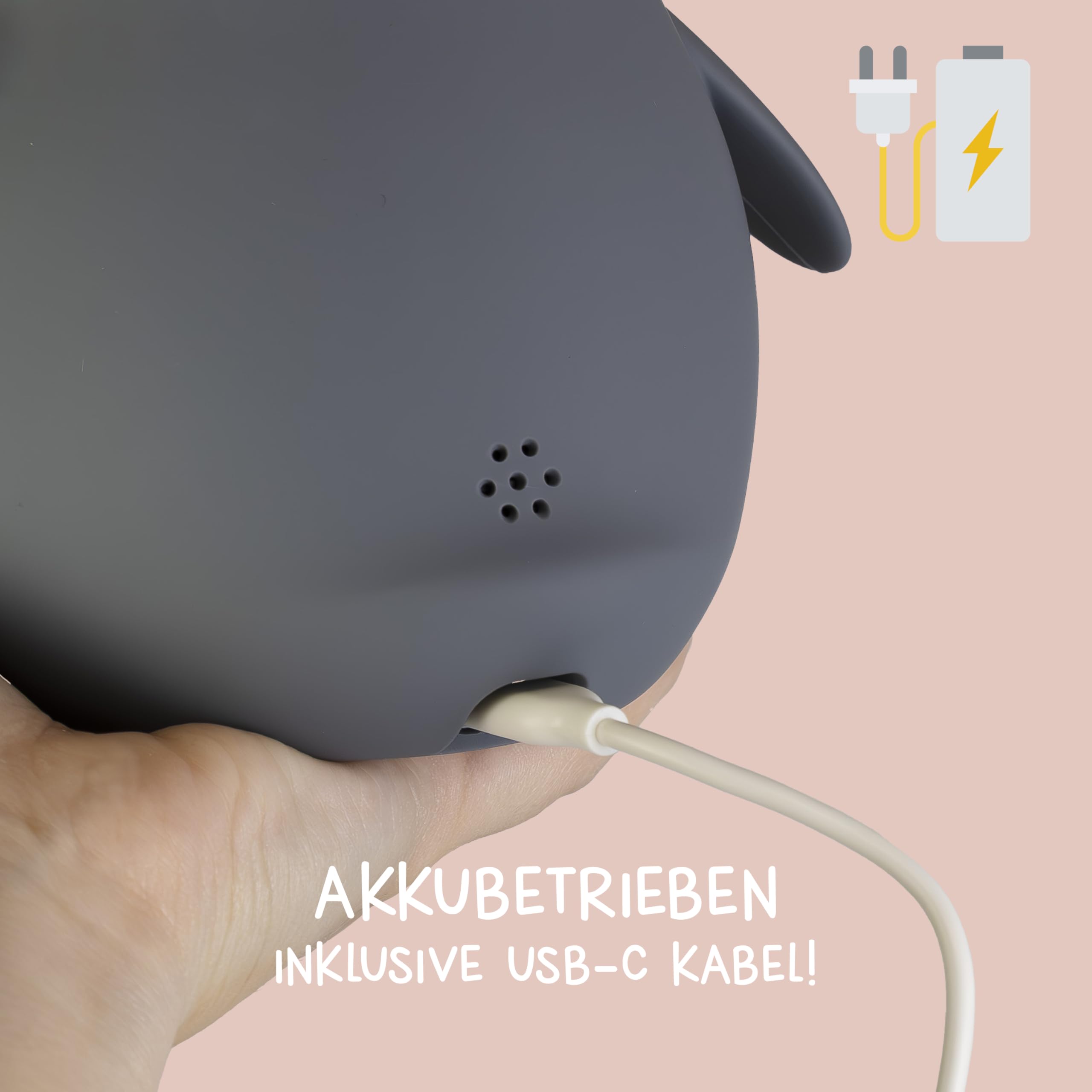 MegaLight Kinderwecker mit Kindernachtlicht | 2in1 Wecker Kinder + warmweißes Nachtlicht Kinder mit 30-Min Sleeptimer | Sanftes Wake Up Light für natürliches & kindgerechtes Aufwachen | POPPY PENGUIN