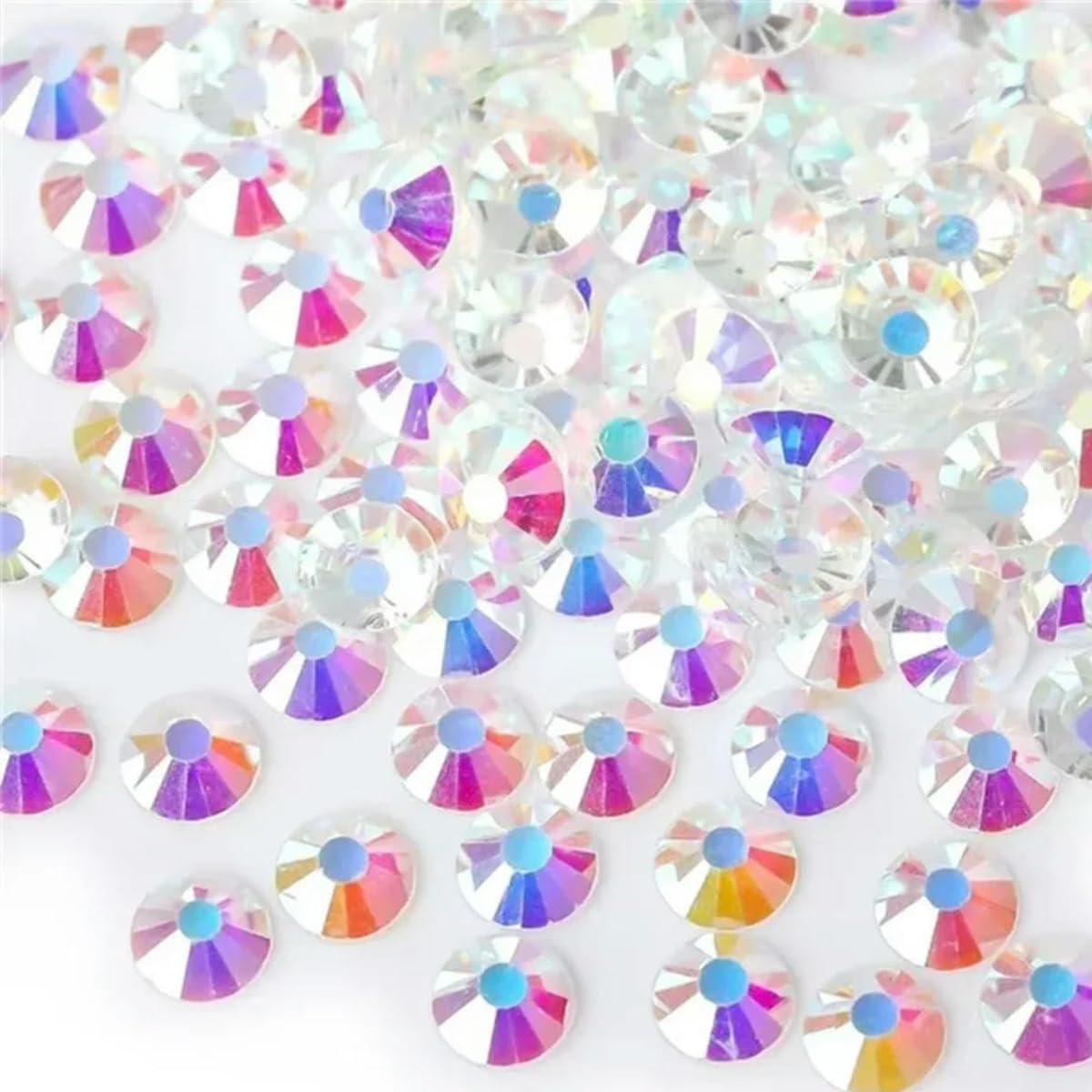 CIVIOOH Glitter Crystal AB Non-Hotfix Rhinestones SS3-SS50 FlatBack Strass Fabric Garment Nail Art Rhinestones Decorations